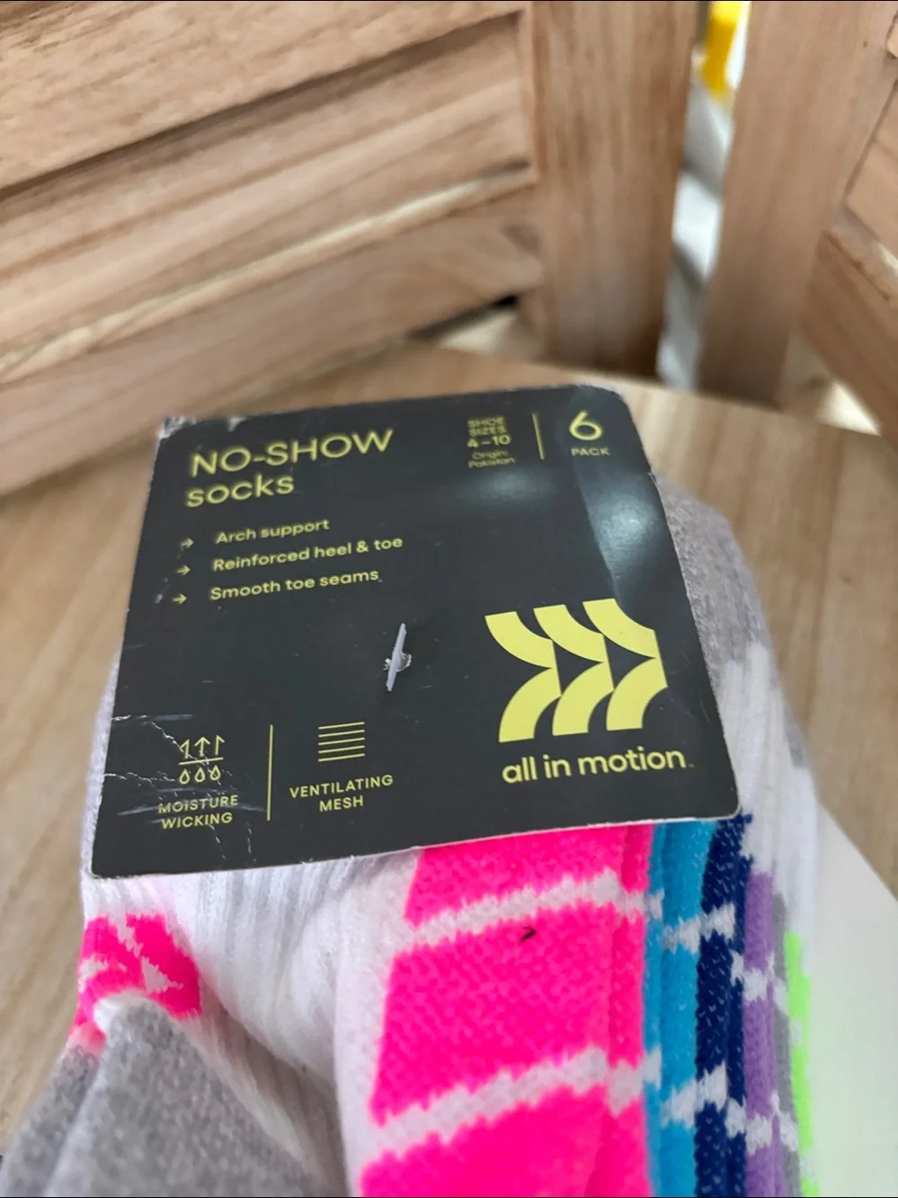 No-Show Socks Pack 6 Pairs NIP